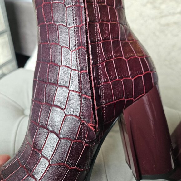 Coach Brielle Croc-embossed leather ankle boots - Picture 13 of 13